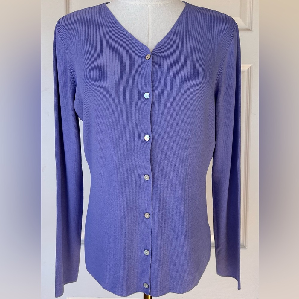 Carolyn Taylor Brand Women’s Knit Full Button‎ Top Medium